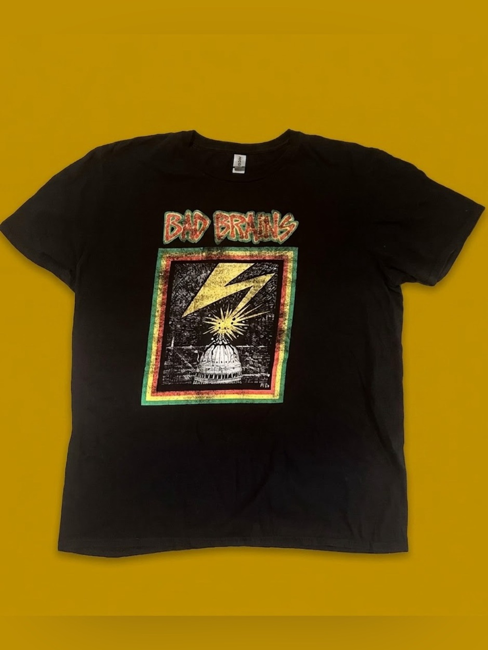 Vintage Bad Brains Band Graphic T-Shirt - Black Short Sleeve Tee Medium